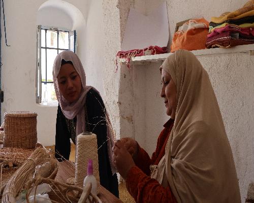L'Éco-Création : Atelier de Arjoun de Palmier avec Madame Lamia - photo 3